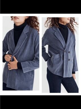 Madewell Corduroy Double-Breasted Blazer Jacket